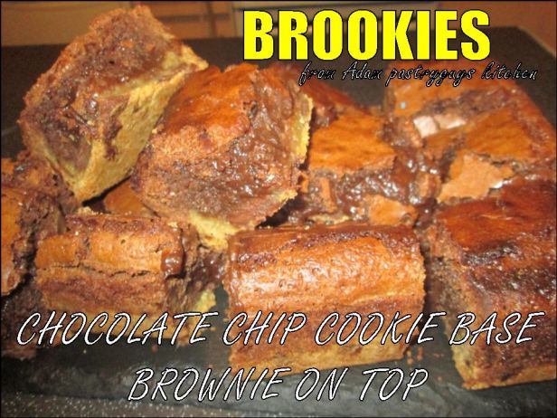 Brookies ( chocolate chip cookie brownies)