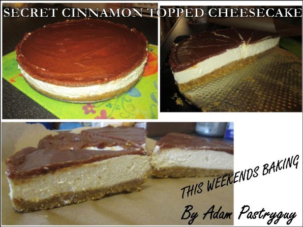 Cinnamon topped cheesecake