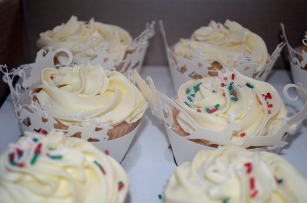 Festive cupcakes in my Sleigh ride cupcake wrappers