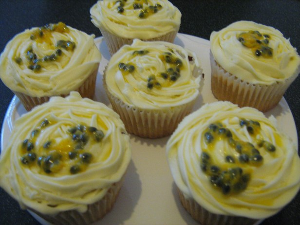 Vanilla & Passionfruit cupcakes