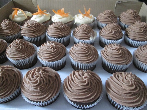 Chocolate cupcakes with chocolate buttercream