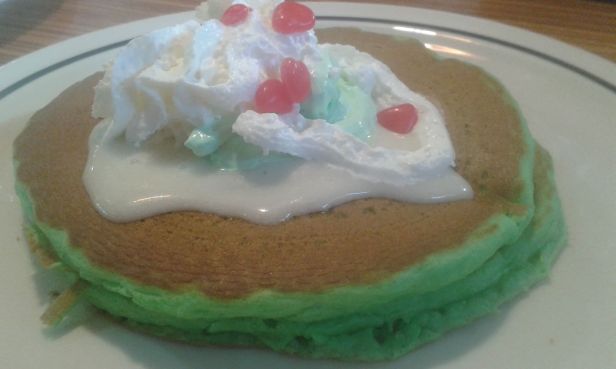 grinch pancakes